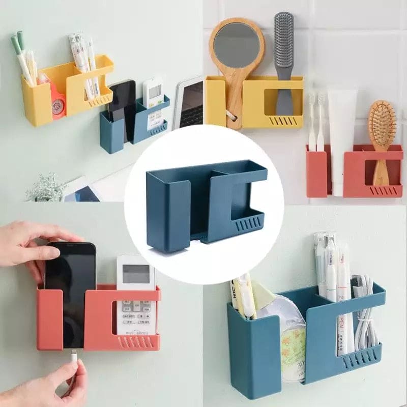 Multifunctional Double Layer Wall Mounted Organizer, Multifunction Punch Free Wall Mounted Storage Box, Mobile Phone Plug Charging Holder, Wall-mounted Storage Box, Wall Debris Storage Holder Multifunctional Double Layer Wall Mounted Organizer, Multifunction Punch Free Wall Mounted Storage Box, Mobile Phone Plug Charging Holder, Wall-mounted Storage Box, Wall Debris Storage Holder